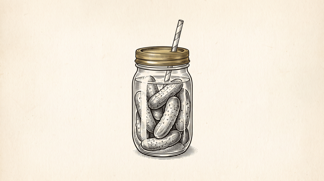 Does Pickle Juice Help a Hangover? — engraved illustration