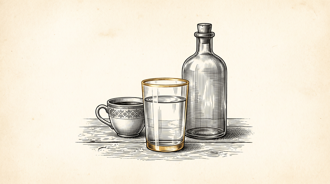The Best Drink for a Hangover — engraved illustration