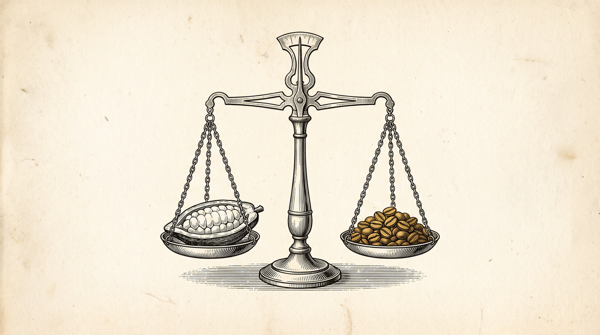 Theobromine vs Caffeine: What Each One Actually Does — engraved illustration
