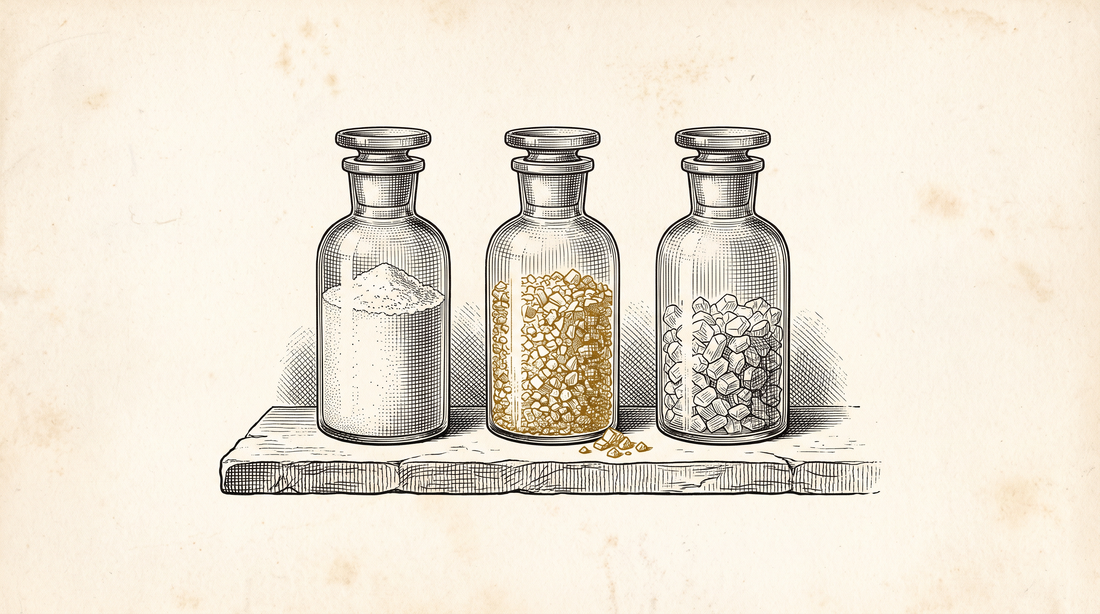 Magnesium Glycinate vs Citrate vs Oxide: Which Form Does What? — engraved illustration